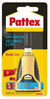 Secondelijm Pattex Gold gel tube 3gram op blister