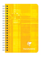 Notitieboek Clairefontaine 95x140mm spiraal lijn assorti
