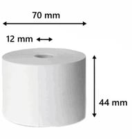 Telrollen 44 mm, 44 meter houtvrij (12 mm kern)