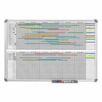 Jaarlijkse planner MAULstandard, 2x6 maanden inclusief toebehorenset b x h = 1200x900 mm (Breedte: 1200 mm; Gewicht: 8.46 kg)