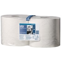 Multifunctionele papieren poetsdoekjes hybride kwaliteit, 2-laags, wit, VE = 2 rollen 1500 vellen/rol