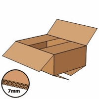 Amerikaanse vouwdoos 430x310x150 mm, bruin, dubbelgolf ±7 mm, Fefco 0201
