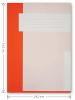 Trias dossiermap zonder elastiek - Folio. Buitenmap hoogte 34,5 cm, vulcapaciteit 6 cm, 400 grams karton, kleur oranje