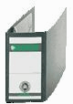 Ordner Leitz A6 77mm dwars karton zwart