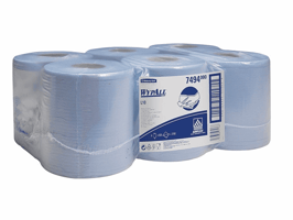 Wypall* Poetsdoeken combirollen L10, blauw (pak 6 rollen)