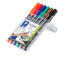 Viltstift Staedtler Lumocolor 317 permanent M set à 6 stuks