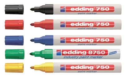 Viltstift edding 750 lakmarker rond 2-4mm rood