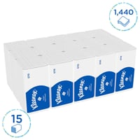 Handdoek Kleenex Ultra i-vouw 3-laags 21,5x31,8cm wit 15x96st 6710