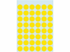 ETIKET HERMA 1854 ROND 12MM 240ST FLUOR GEEL (Blister a 5 vel)