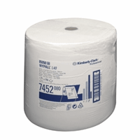 Kimberly Clark Wypall L40 poetsdoekrol, 1-laags, kleur wit. Verpakt per 750doek