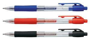 Gelschrijver Quantore gripdrukknop 0.7mm zwart