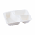 Suikerriet menutray 227x178x45mm 3-vaks BIO-laminated, kleur wit artikel afbeelding