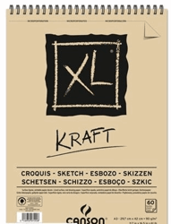SCHETSBLOK CANSON XL KRAFT A3 SPIRAAL 60V 90GR artikel afbeelding