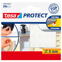 Anti-slip en geluiddempers tesa® Protect rond Ø8mm transparant 28 stuks