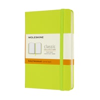 Notitieboek Moleskine pocket 90x140mm lijn hard cover lemon green