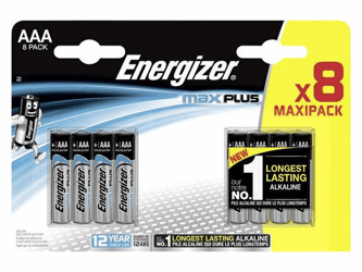 Batterij Energizer Max Plus AAA/pk8 artikel afbeelding