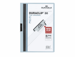 Klemmap Durable Duraclip A4 3mm 30 vellen lichtblauw