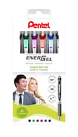 Gelschrijver Pentel Energel BL77 0.4mm etui à 6 kleuren