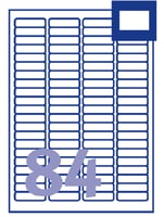 Etiket Avery L7656-25 46x11.1mm wit 2100stuks