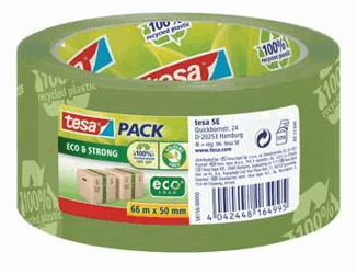 VERPAKKINGSTAPE TESA 58156 50MMX66M ECO PRINT GN artikel afbeelding