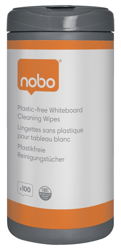 Whiteboardreinigingsdoekjes Nobo plasticvrij 100 stuks