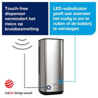 Zeepdispenser Tork S4 Image Line sensor 1000ml zilver 460009