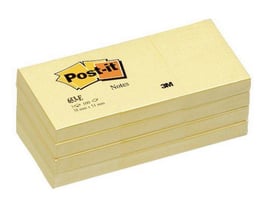 Post-it Notes Canary Yellow 38 x 51 mm (pak 12 blokken)