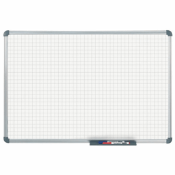 Geruit wandbord, wit raster 20x20 mm b x h = 1500x1000 mm