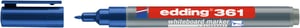 Viltstift edding 361 whiteboard rond 1mm blauw