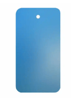 PVC Labels, 120 x 65 mm, blauw met ponsgat 5mm