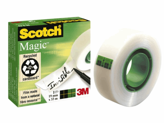 PLAKBAND 3M SCOTCH 19MMX25M MET TAPEHOUDER MAGIC  artikel afbeelding