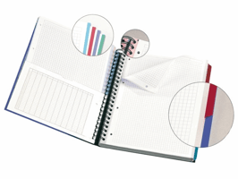 Collegeblok Oxford Office Essentials European book A4+ 4-gaats 120 vel assorti
