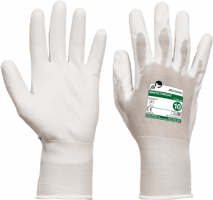 CERVA WHITETHROAT hs nyl-18G white Dompelbeklede naadloze handschoenen 01080128