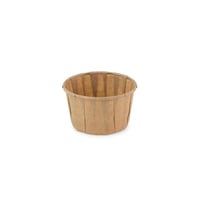 Bakje papier (FSC®) rond bruin 4.0oz / 120ml , ø 70 x h43mm