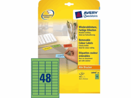 Etiket Avery Zweckform L6040-20 45.7x21.2mm groen 960stuks