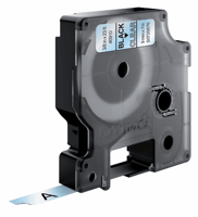 Dymo D1 labeltape 9 mm Zwart op transparant 40910