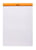 Schrijfblok Rhodia A4 lijn met kantlijn 80 vel 80gr oranje