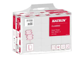 Handdoek Katrin 61556 W-vouw Classic 3laags 24x32cm 25x90st