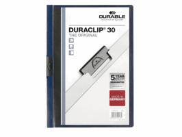 Klemmap Durable Duraclip A4 3mm 30 vellen nachtblauw