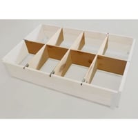 Opzetframe-verdeler, set voor pallet 1200x800 mm (Aantal dwarsschotten: 3 st.; Aantal vakken: 8 st.)