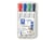 STAEDTLER Lumocolor 351 Whiteboardmarker, Ronde Punt, 2 mm, Assorti (pak 4 stuks)