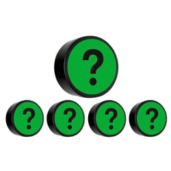 Rond magneetje QUESTION Ø 35 mm, VE = 10 stuks groen artikel afbeelding