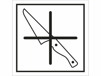 Opslag- en verpakkingsborden, VE = 10 stuks geen mes gebruiken 150x150 mm artikel afbeelding