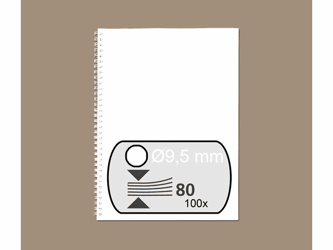 DRAADRUG GBC 9.5MM 34RINGS A4 WIT artikel afbeelding