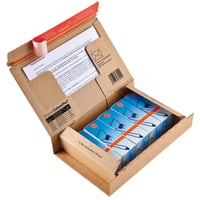 Colompac postpakketdozen 300x212x43mm. Kleur: Bruin.