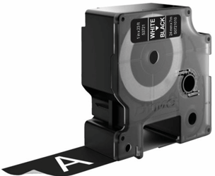 LABELTAPE DYMO 53721 24MMX7M D1 ZWART/WIT artikel afbeelding