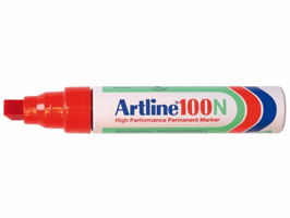 Viltstift Artline 100 schuin 7.5-12mm rood