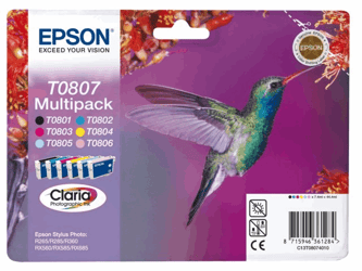 INKCARTRIDGE EPSON T080740 ZWART 5 KLEUREN artikel afbeelding