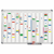 Jaarplanner, 12 maanden, inclusief toebehorenset hoogte 900 mm, staal breedte 600 mm