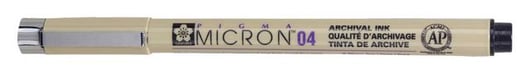 Fineliner Sakura pigma micron 04 zwart 0.4mm artikel afbeelding